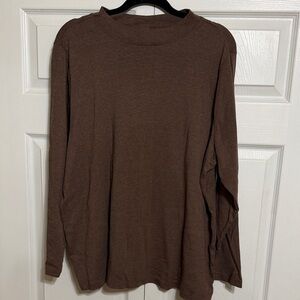 CJ Banks Chocolate Knit Top